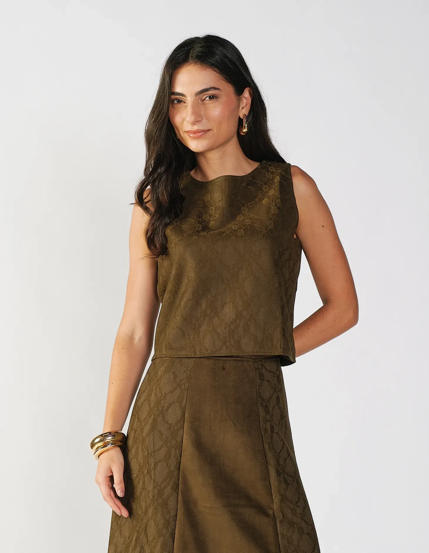 Blusa Caixinha Sem Manga - Verde — imagem 1