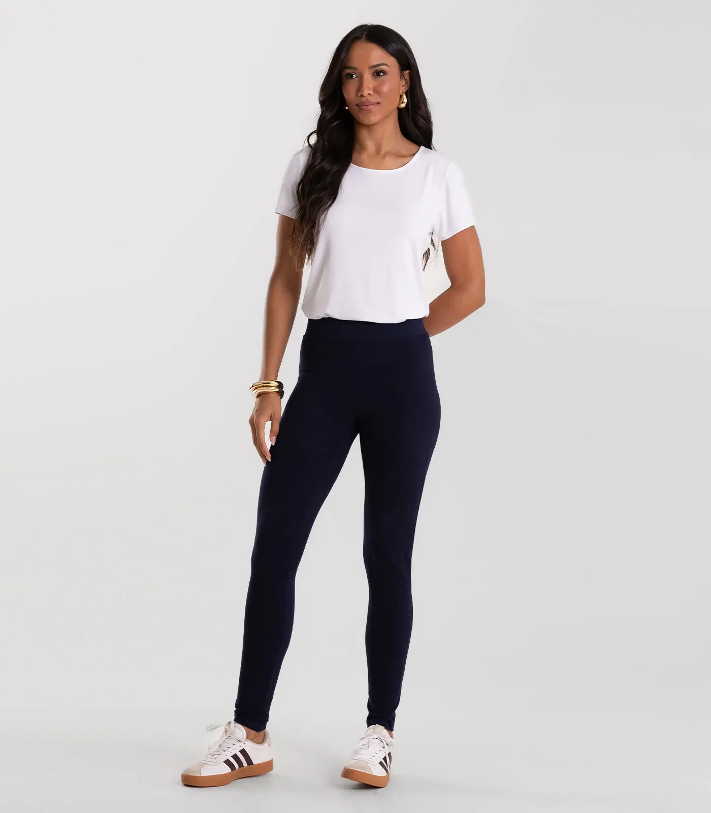 Legging Feminina Básica Cotton Rovitex Azul