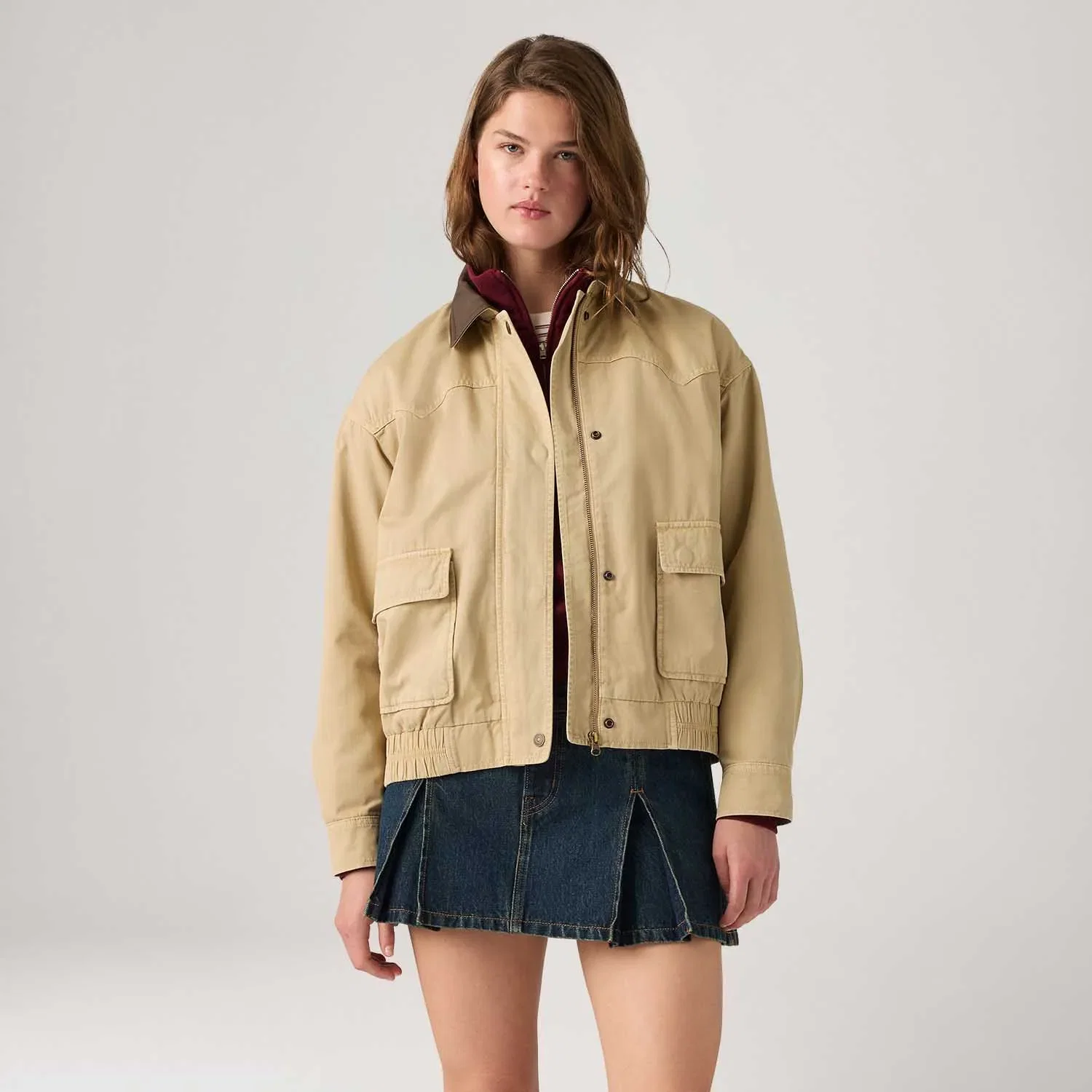 Jaqueta Levi's® Winnie Western Dad Bege — imagem 1