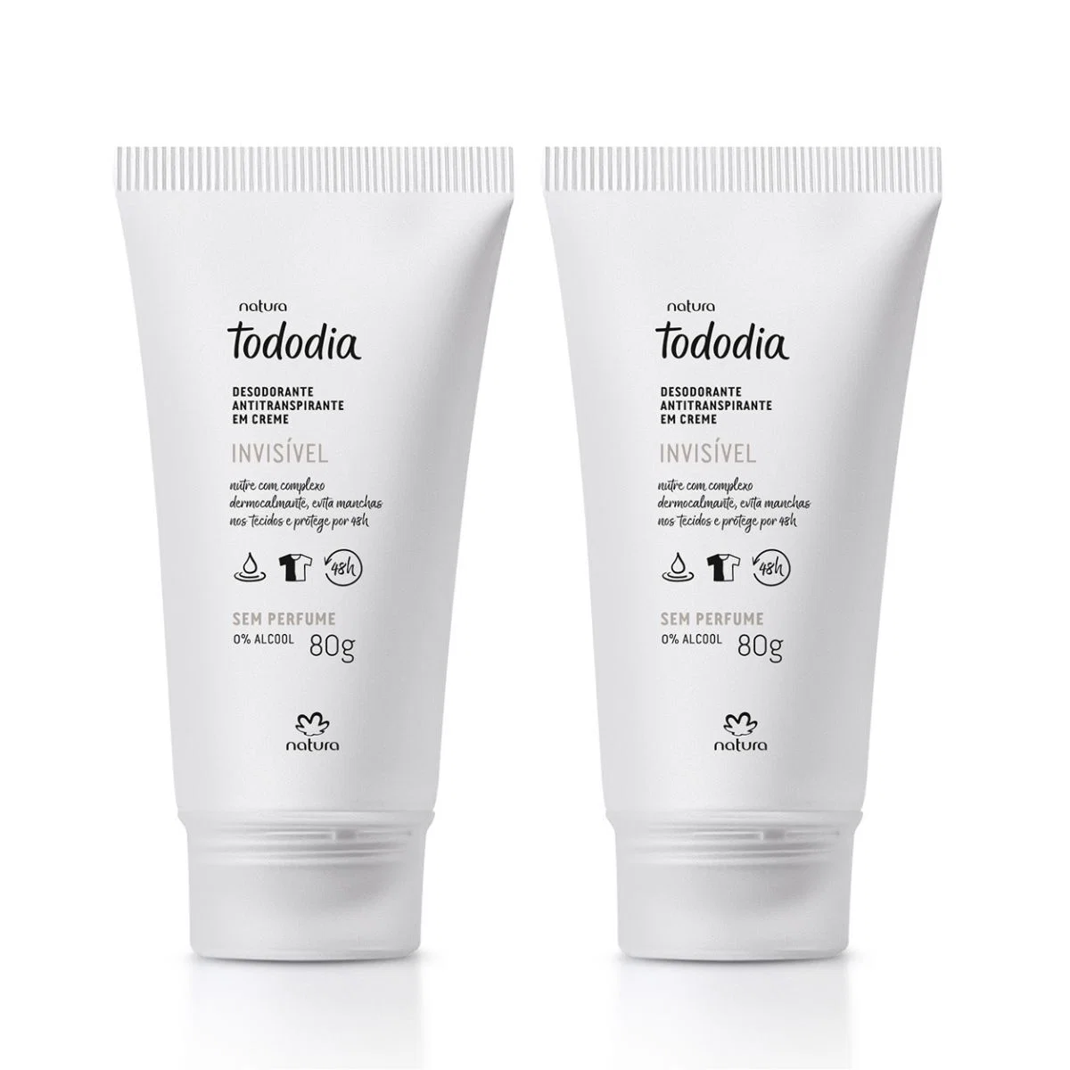 Kit Desodorante Antitranspirante em Creme Tododia Sem Perfume (2 unidades)