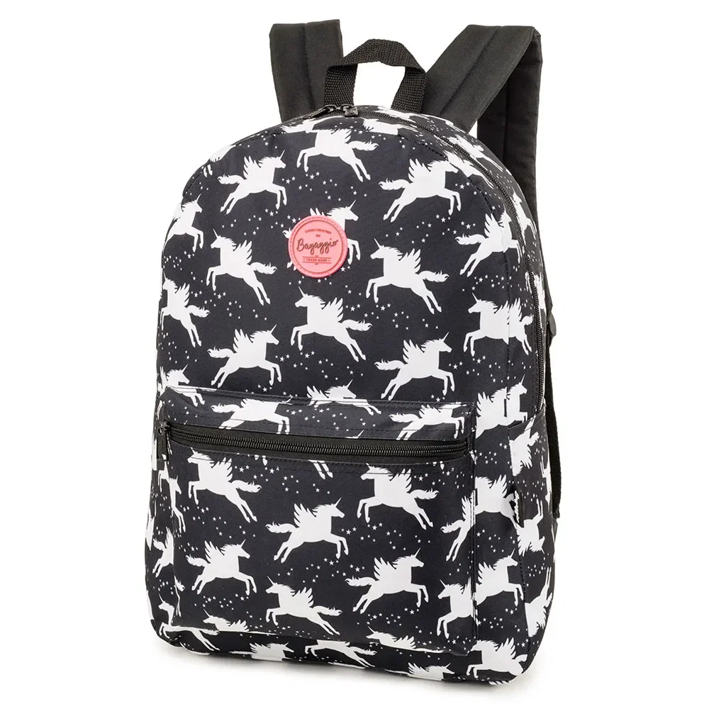 Mochila Infantil Feminina Unicórnio Preta