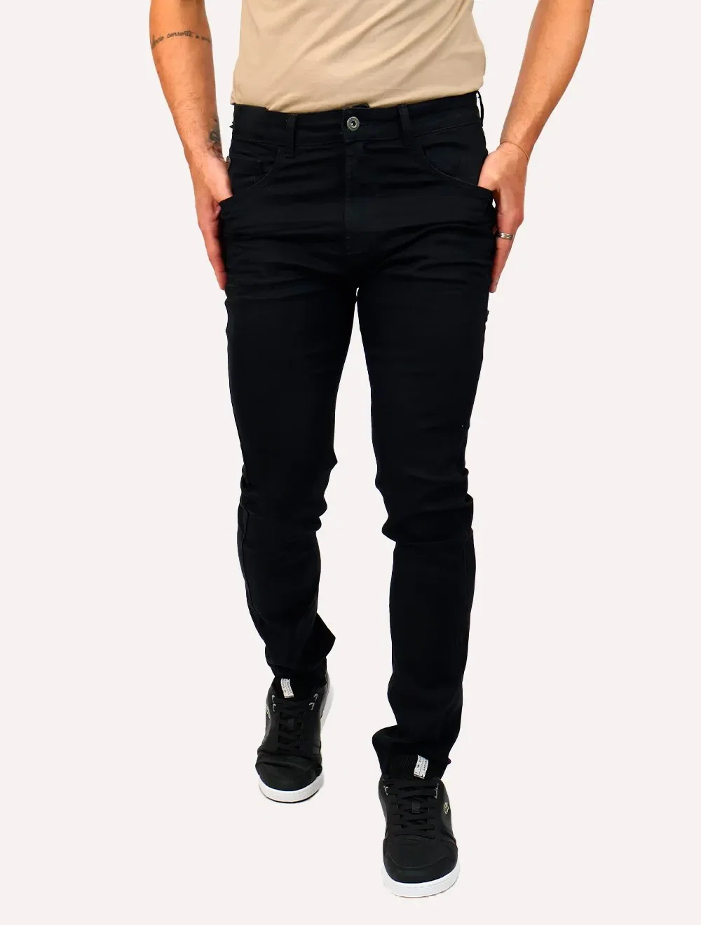 Calça Ellus Jeans Masculina Slim Sprouting Black Grunge Tag Preta