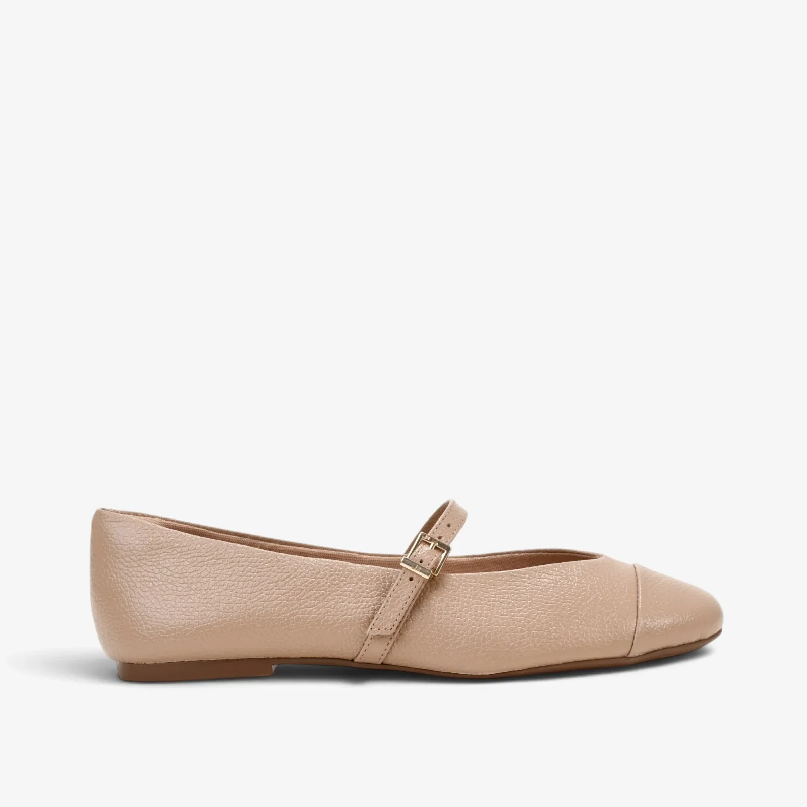 Sapatilha Nude Couro