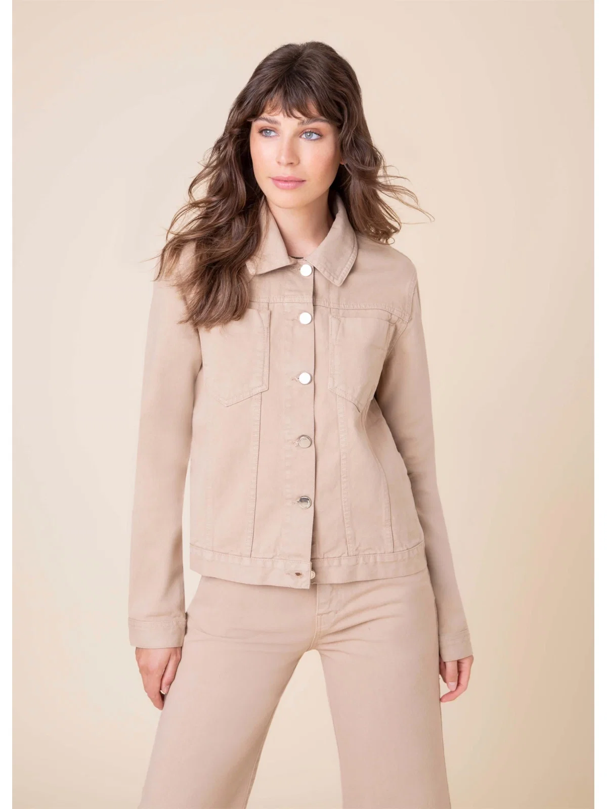 Jaqueta White Denim Bege