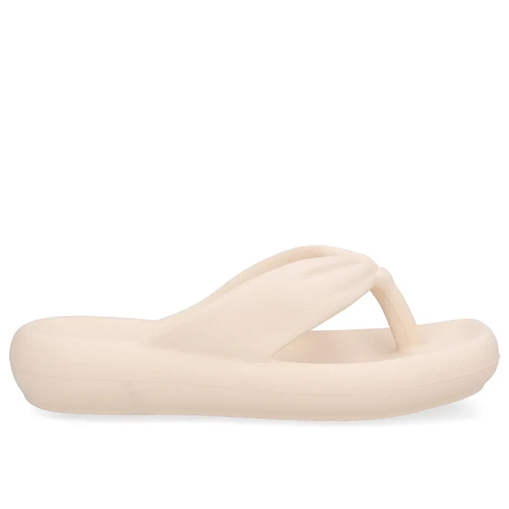 Chinelo Branco Off-White Poofy Bico Quadrado Eva