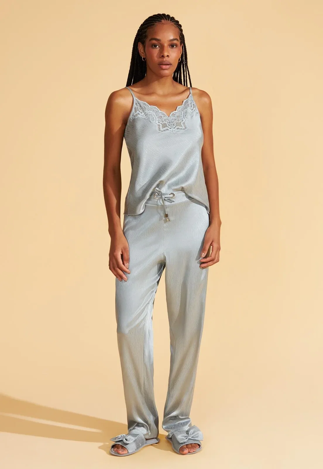 Conjunto de Charmeuse Adamascado Recco