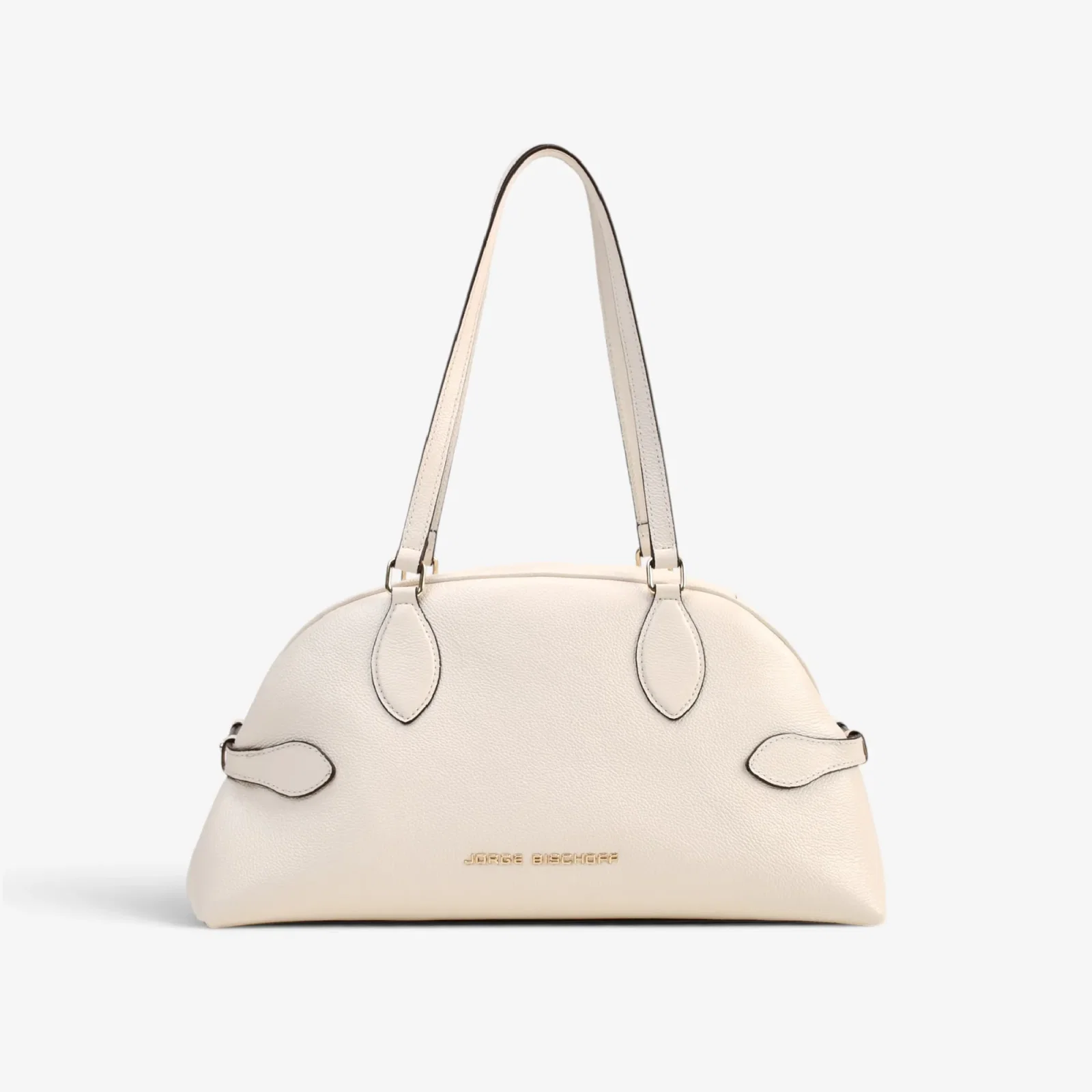 Bolsa Baú Off White Algodão Couro