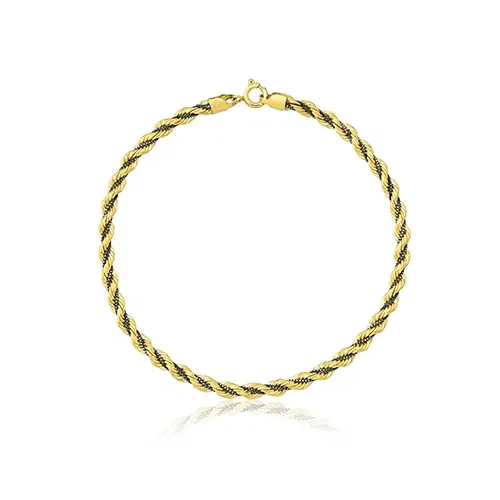 Pulseira Corda em Ouro Amarelo e Ouro Branco 18k — imagem 1
