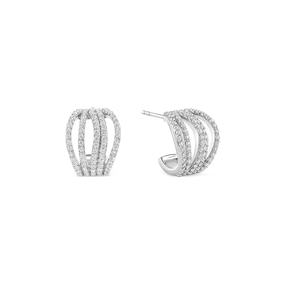 Argola Life Maxi III em Prata 925 com Pedras Incolores, 12,5mm — imagem 1