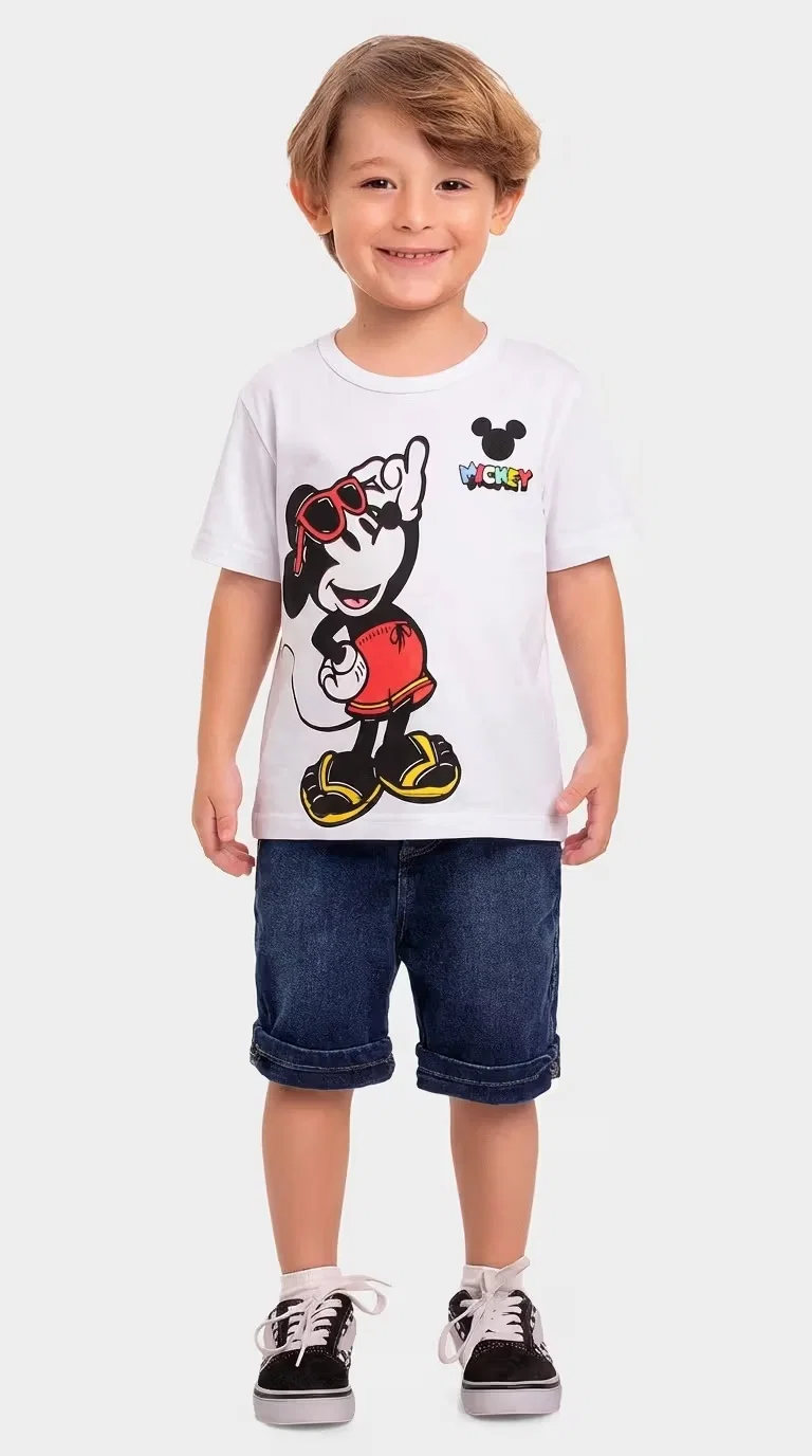 Camiseta manga curta infantil Mickey — imagem 1