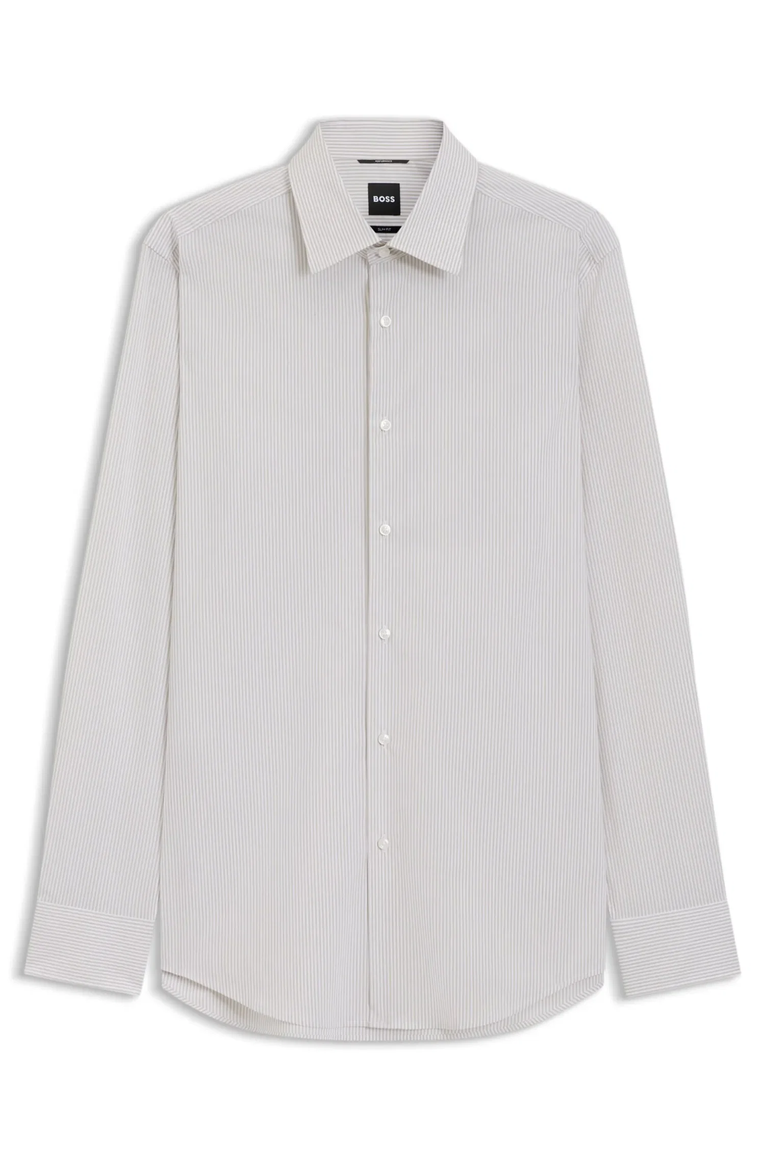 Camisa Slim Fit Em Popelina De Mistura De Algodão — imagem 1