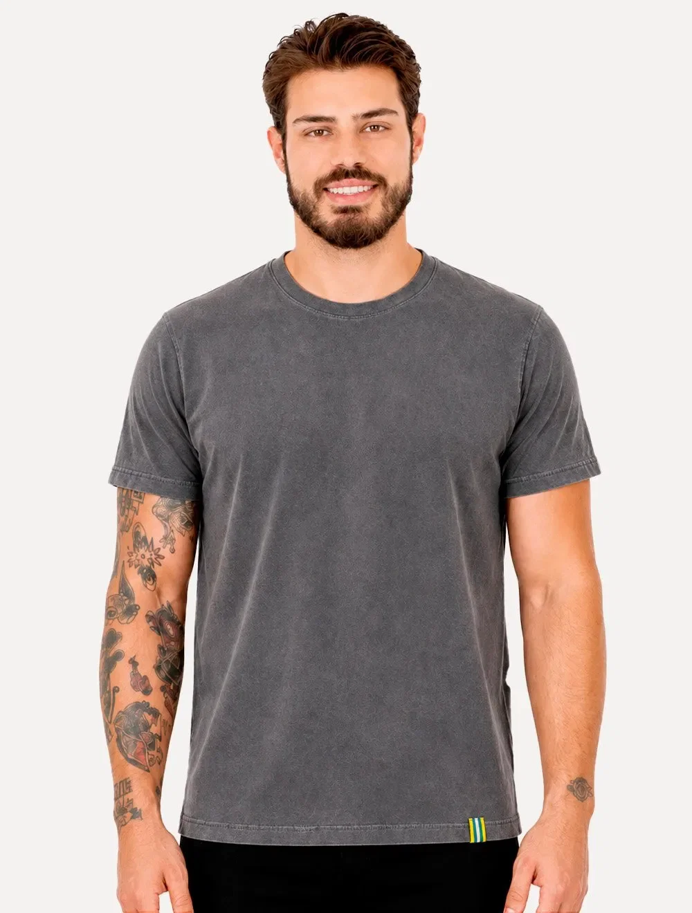 Camiseta Reserva Masculina Basic Racing Legends Estonada Chumbo — imagem 1