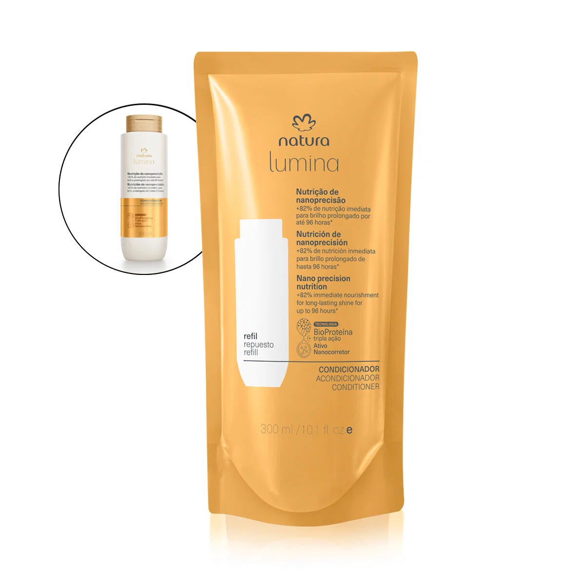 Refil Condicionador Lumina Nutrição de Nanoprecisão 300 ml