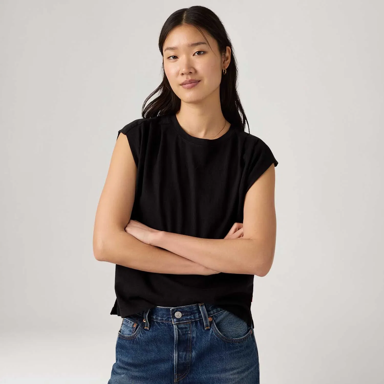 Regata Levi's® Pleated Muscle Tank Preta