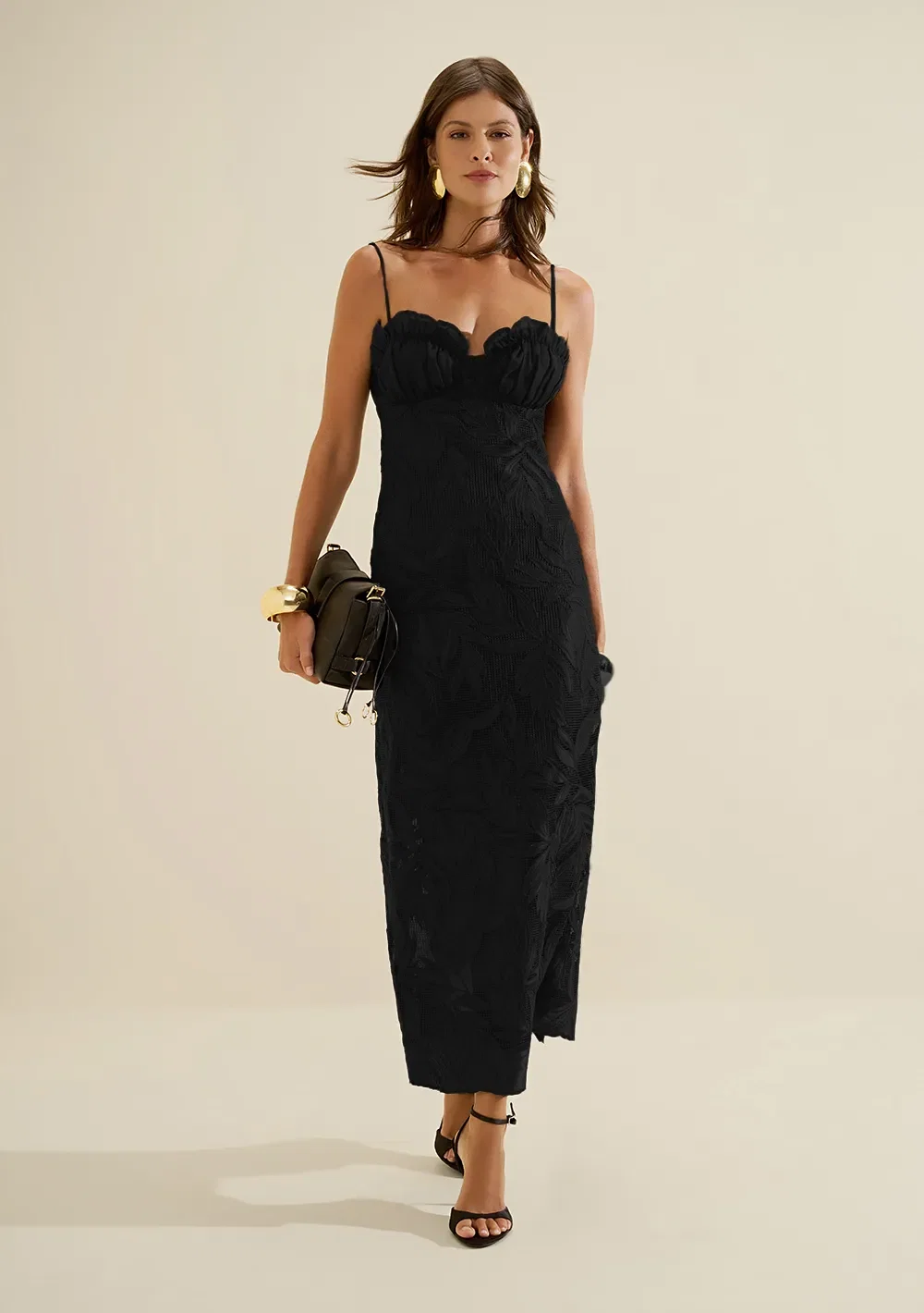 Vestido Midi Cafeeiro Preto