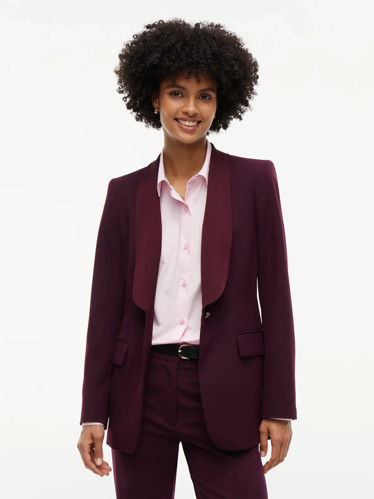 Blazer Tuxedo Slim Fit de Botão Único — imagem 1