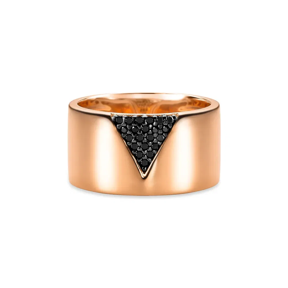 Anel Vivara em Ouro Vivara 18k com Diamantes Negros — imagem 1