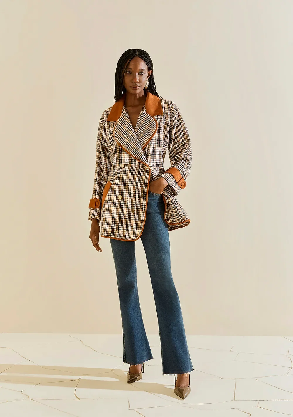 Calça Morena Rosa Boot Cut Alta Azul