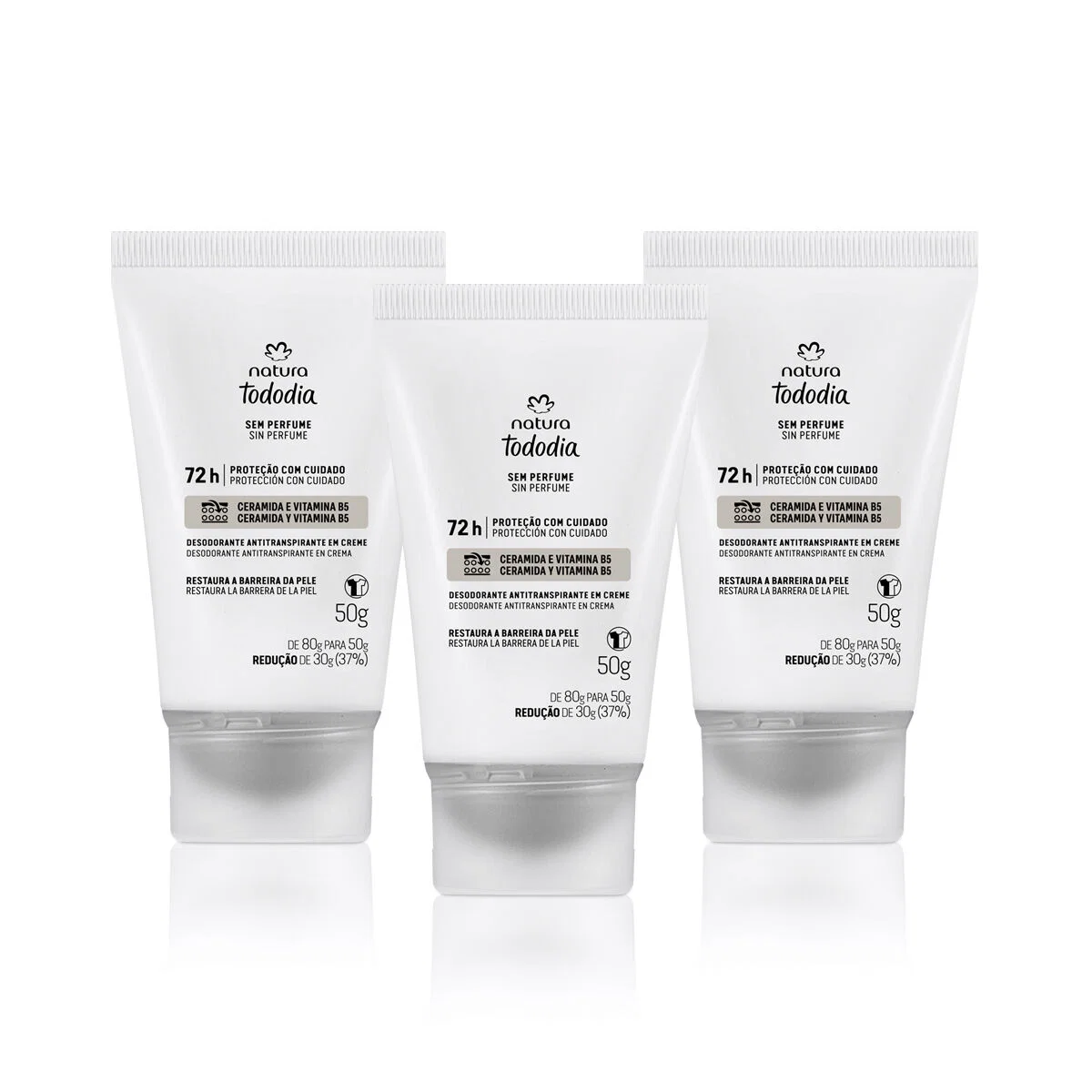 Kit Desodorante em Creme Tododia Sem Perfume (3 produtos)