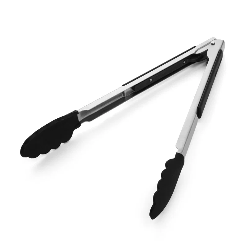 Pinça Reta em Aço Inox Com Trava Classic 30cm Preta Kitchenaid