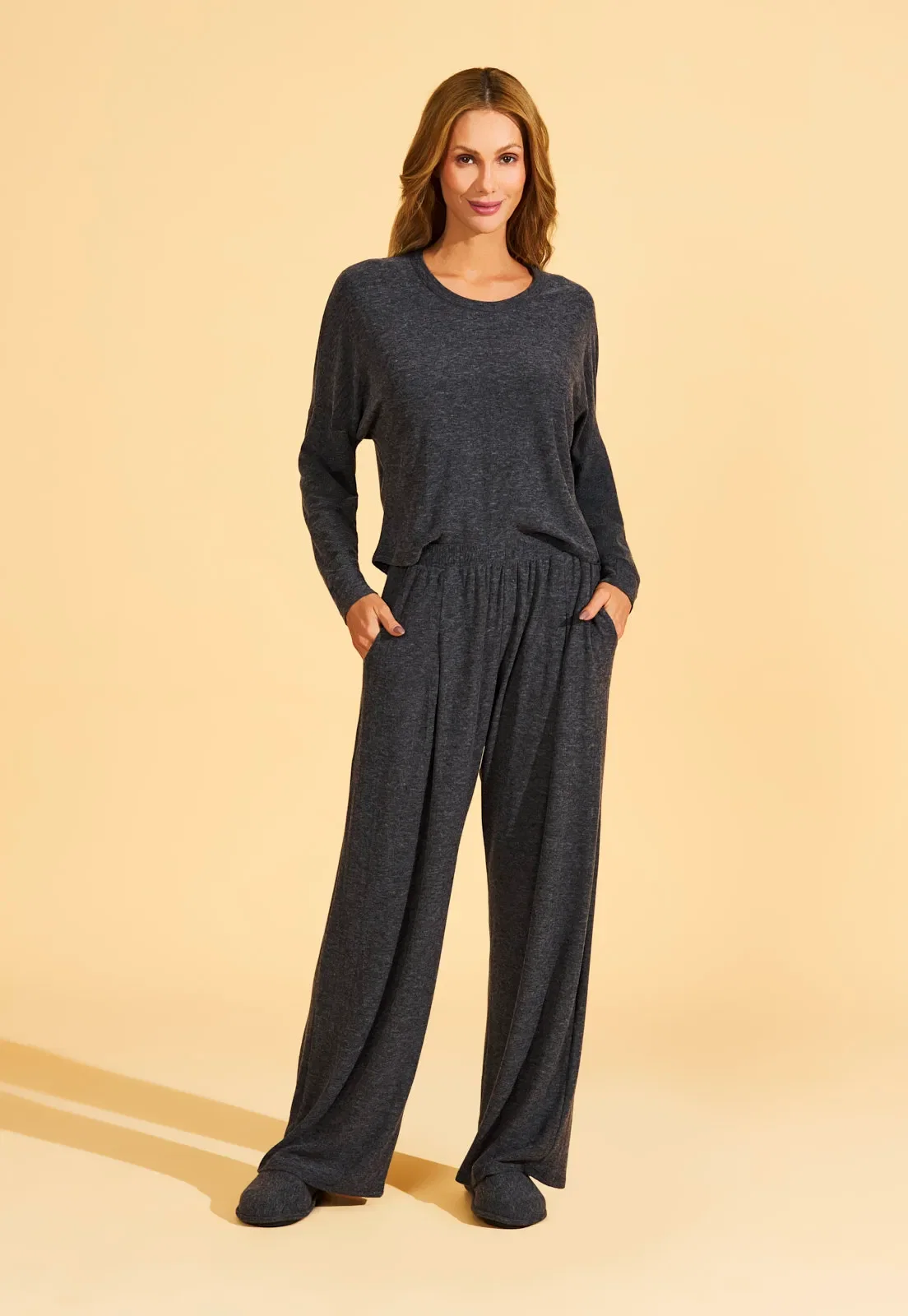 Pijama Longo Com Pantalona Soft Velvet Recco — imagem 1