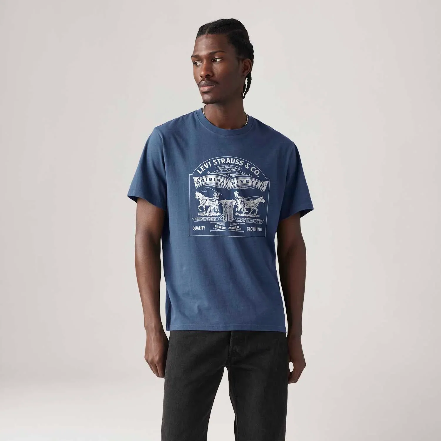 Camiseta Levi's® Relaxed Azul Manga Curta — imagem 1