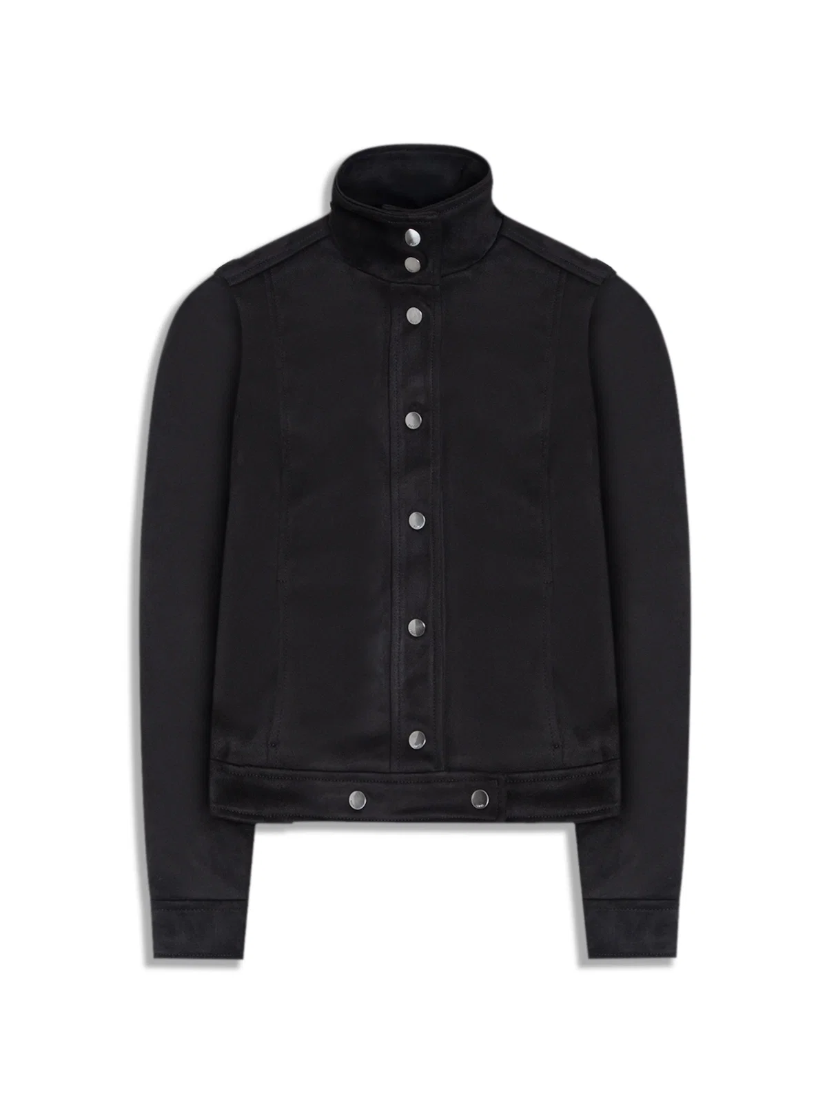 Jaqueta Biker Washed Suede Preto