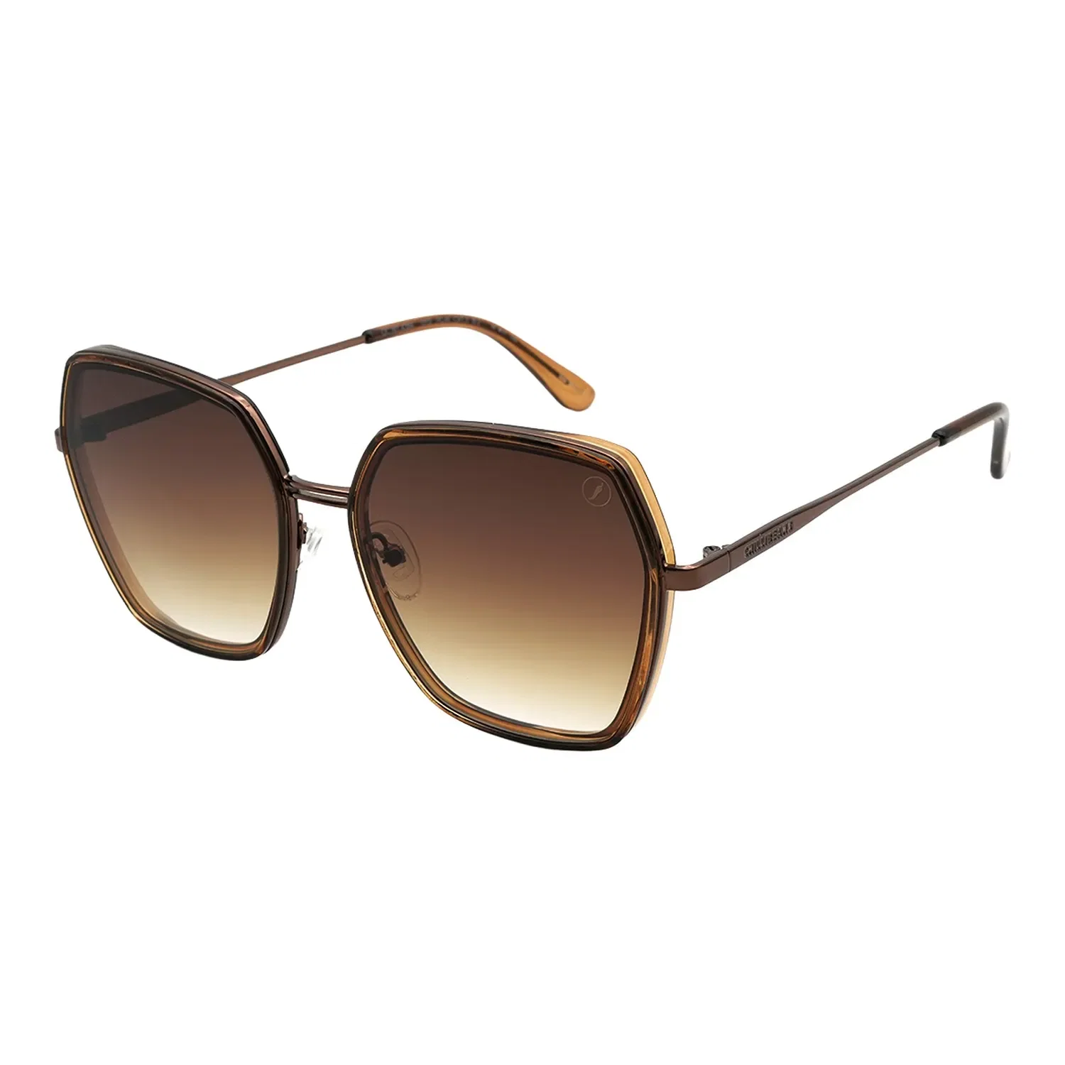 Óculos de Sol Feminino Chilli Beans Quadrado Degradê Marrom — imagem 1
