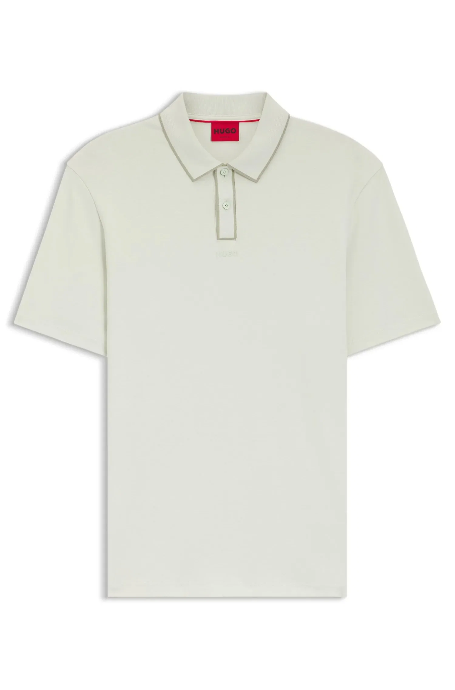 Polo Em Jersey De Algodão Com Acabamentos Contrastante