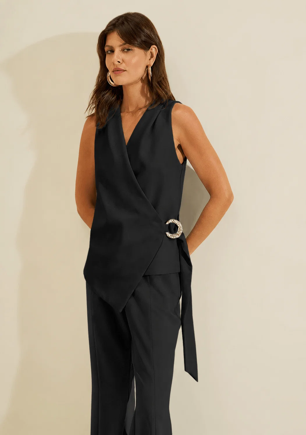Blusa Decote V Origem Preto