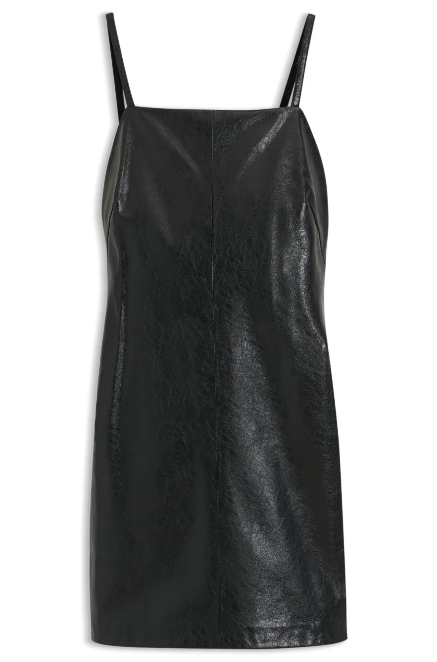 Vestido Mini De Alças Em Material Sintético Com Padrão Em Relevo — imagem 1