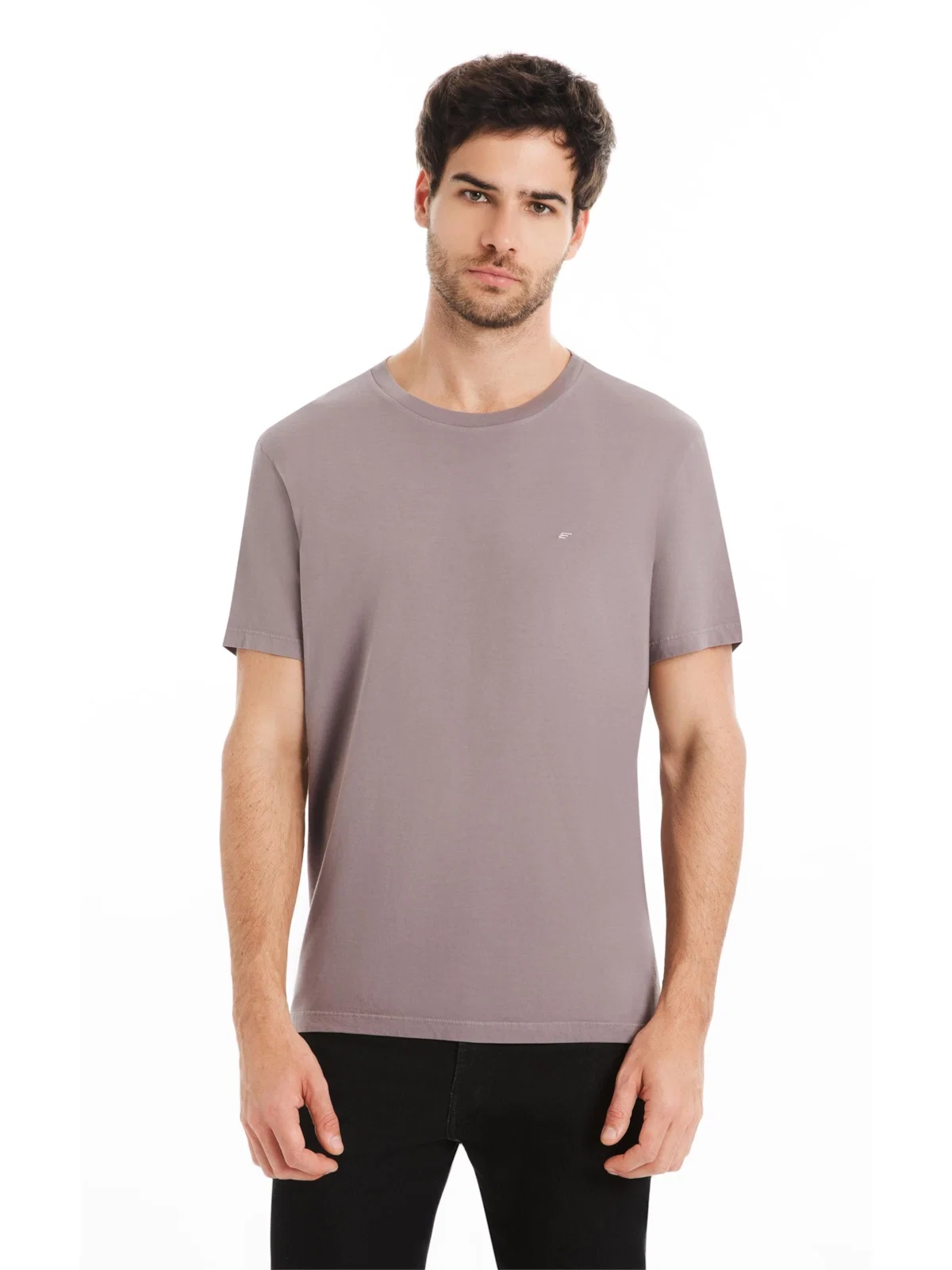 T-Shirt Fine Easa Classic Purple Gray — imagem 1
