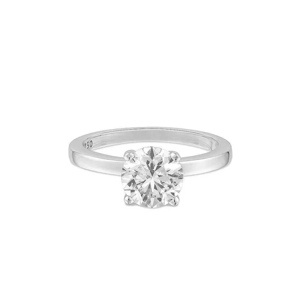 Anel Solitário Classic em Ouro Branco 18k com 1,50ct de Diamante