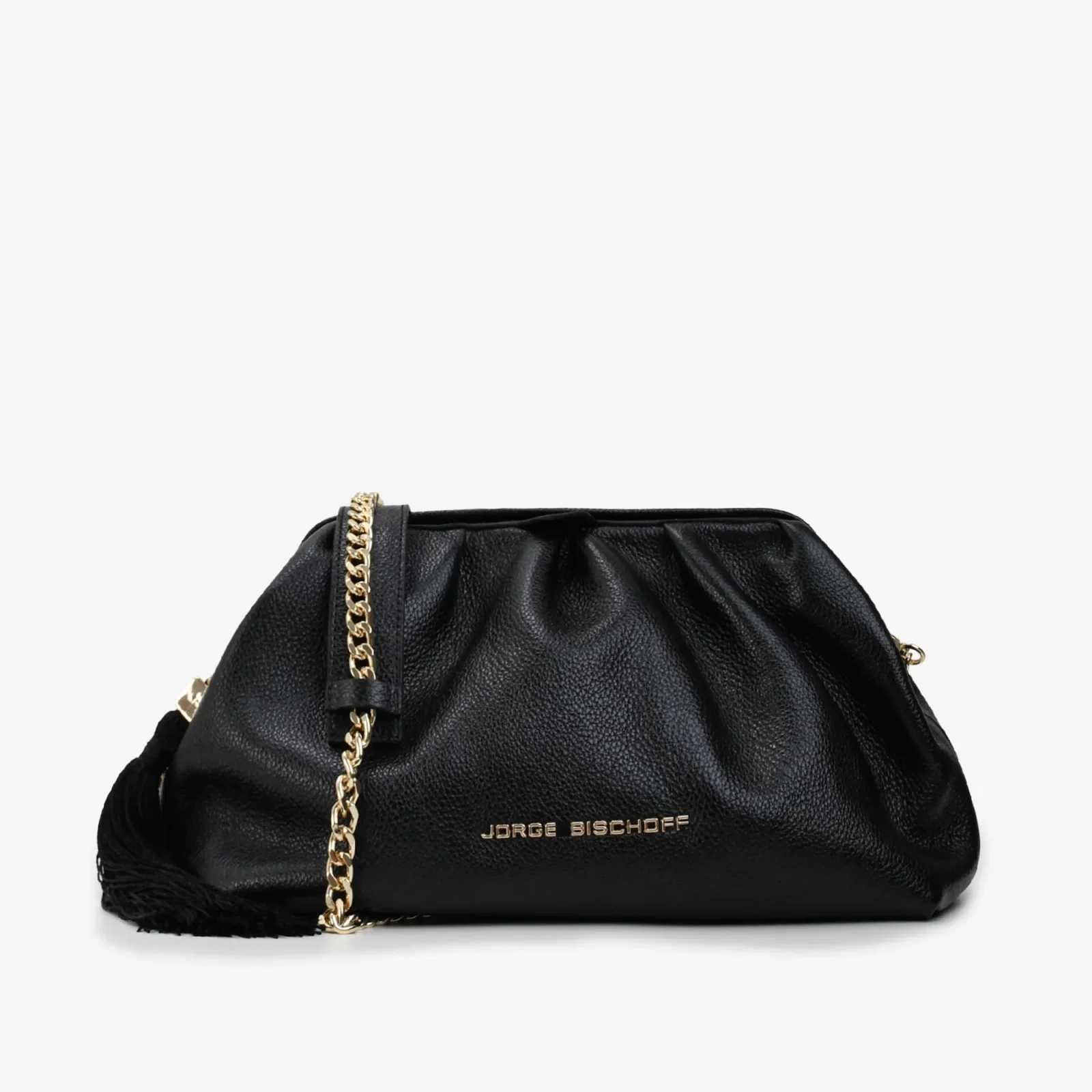 Bolsa Clutch Preto Couro