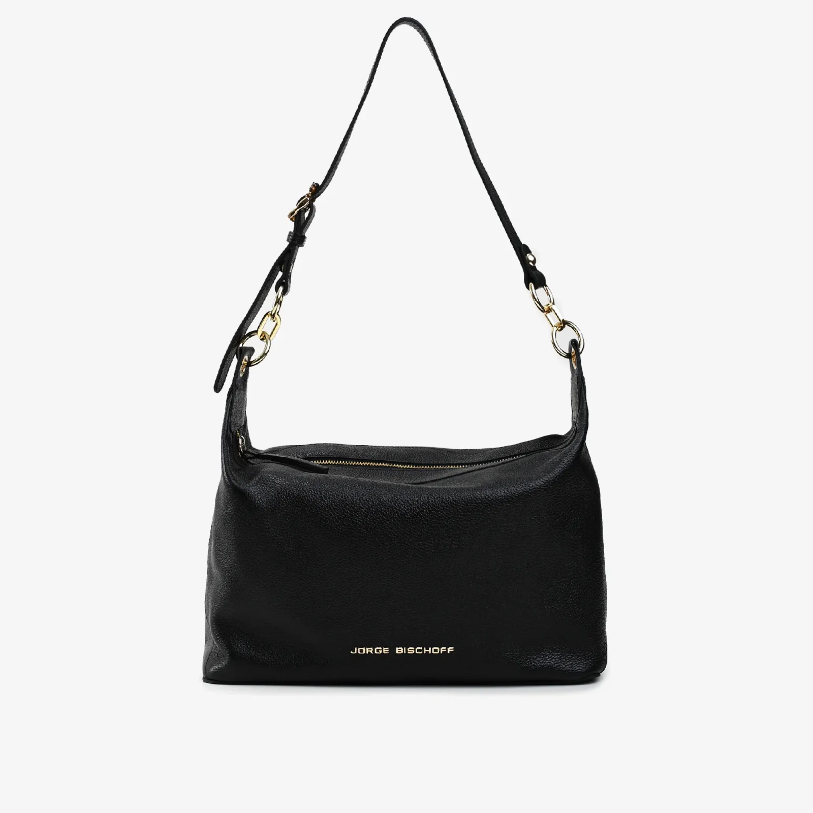 Bolsa Hobo Preto Couro