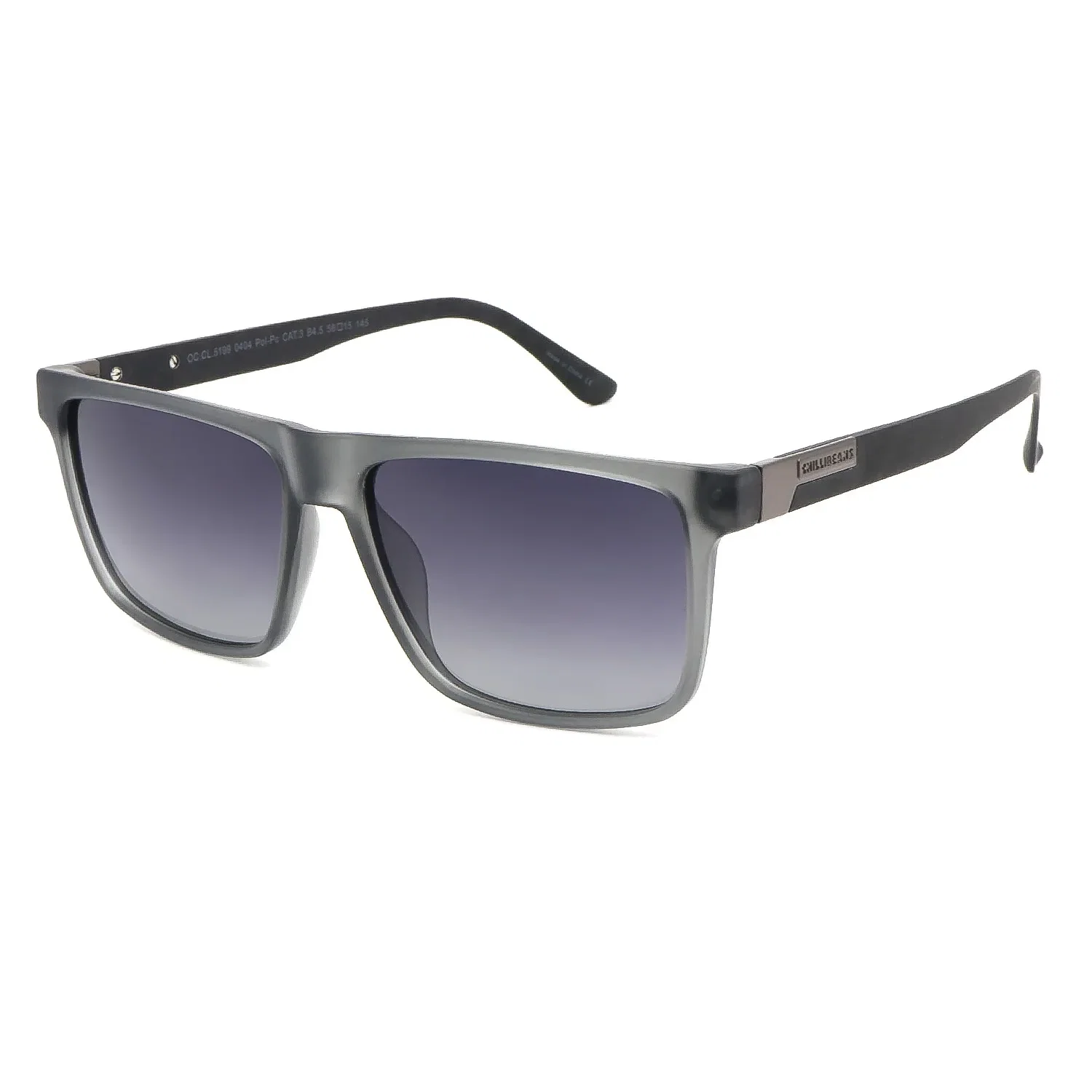 Óculos de Sol Masculino Chilli Beans Quadrado Polarizado Cinza — imagem 1
