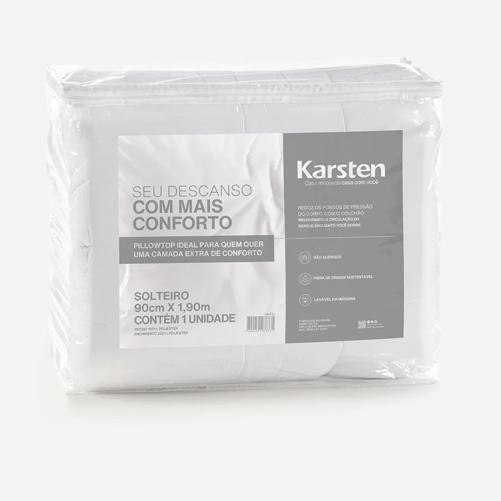 Pillow Top 100% Poliéster Conforto