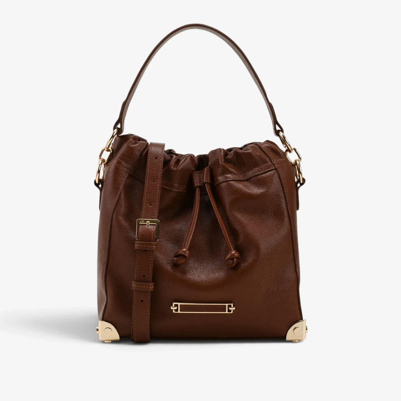 Bolsa Saco Marrom Tabaco Couro