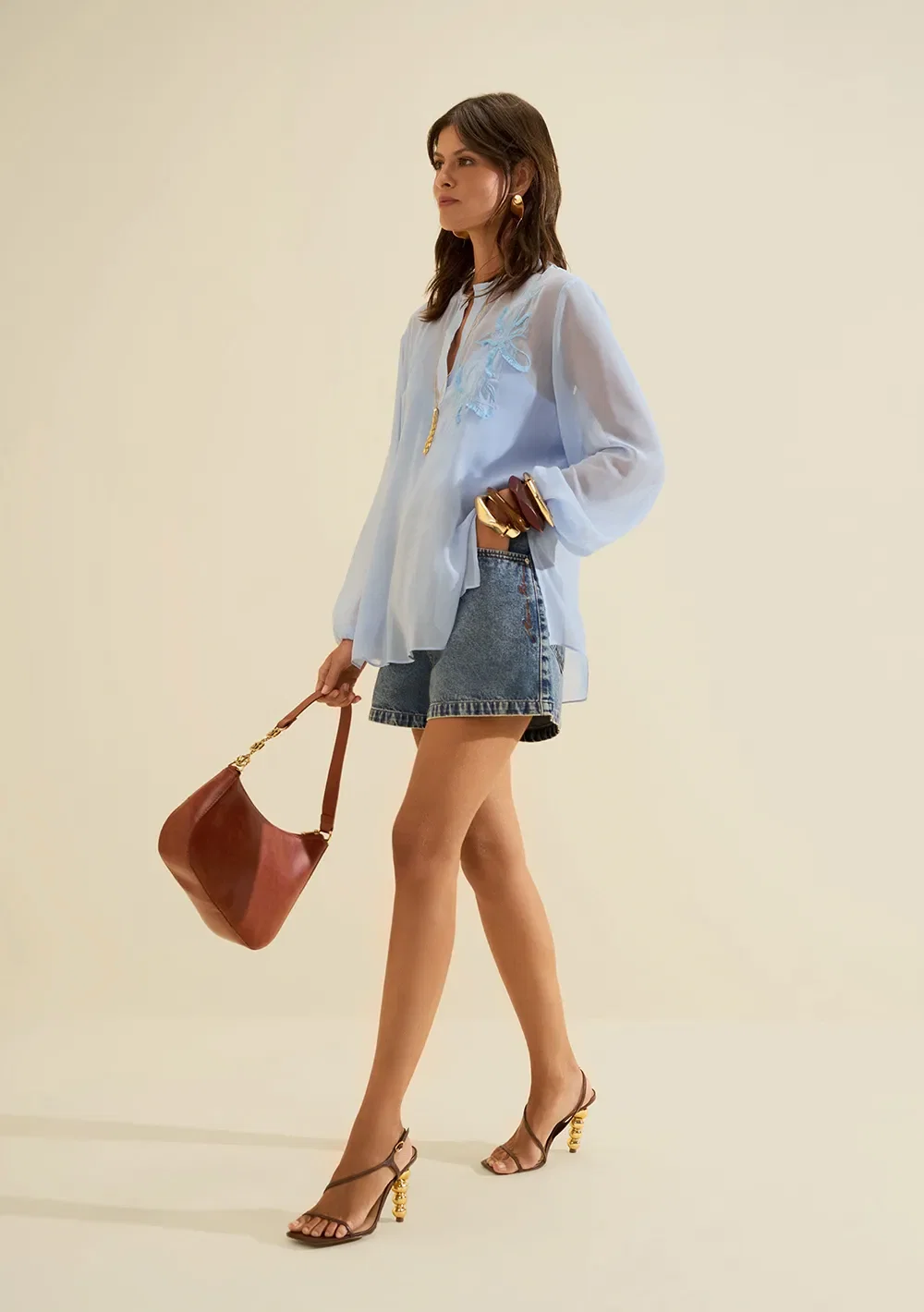 Shorts Reto Índigo Azul