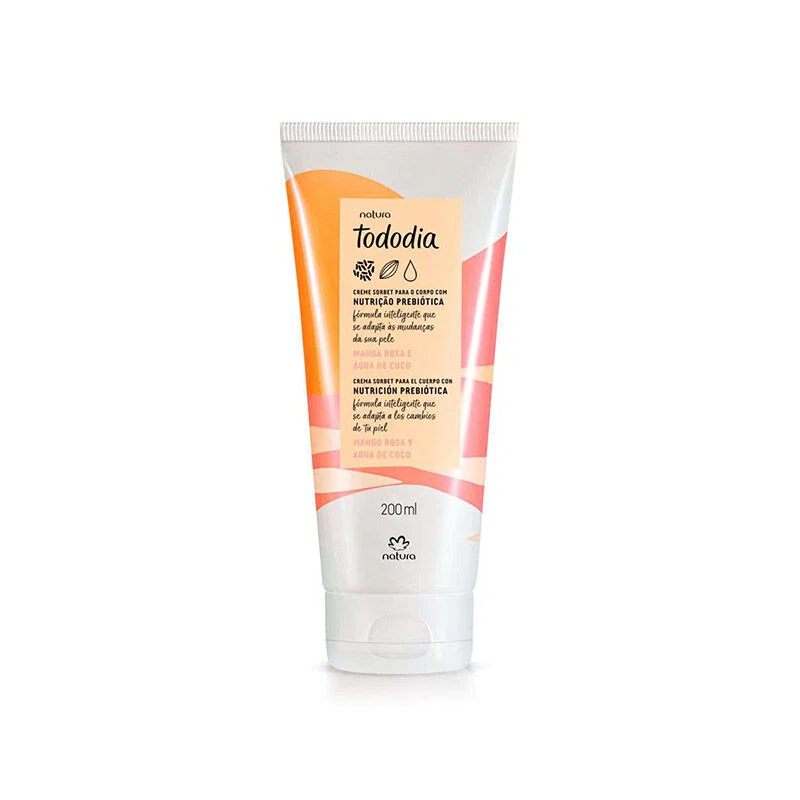 Creme Sorbet Desodorante Nutritivo para o Corpo Tododia Manga Rosa e Água de Coco 200 ml