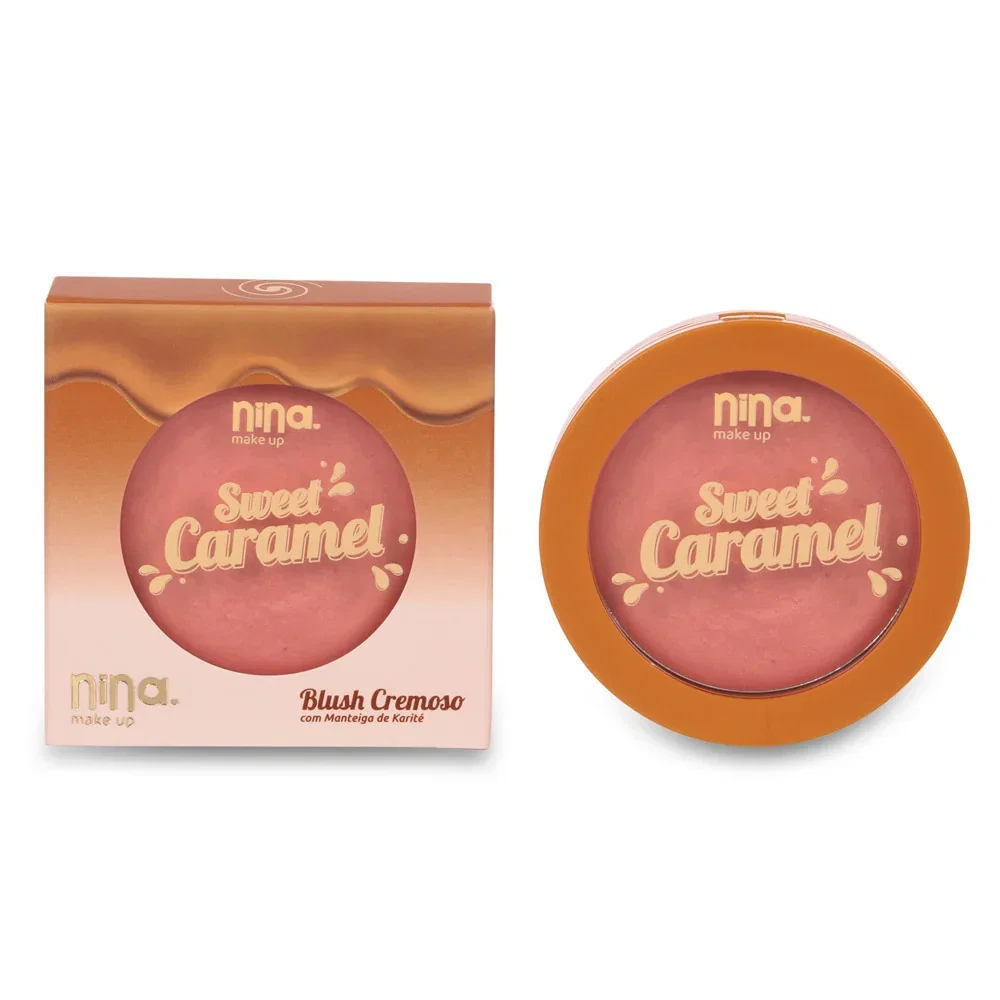 Blush Cremoso Nina Makeup Sweet Caramel Peach