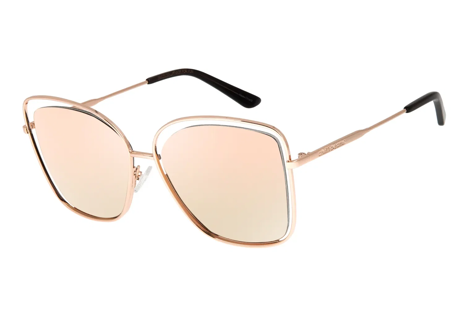 Óculos de Sol Feminino Chilli Beans Quadrado Banhado A Ouro Rosé — imagem 1