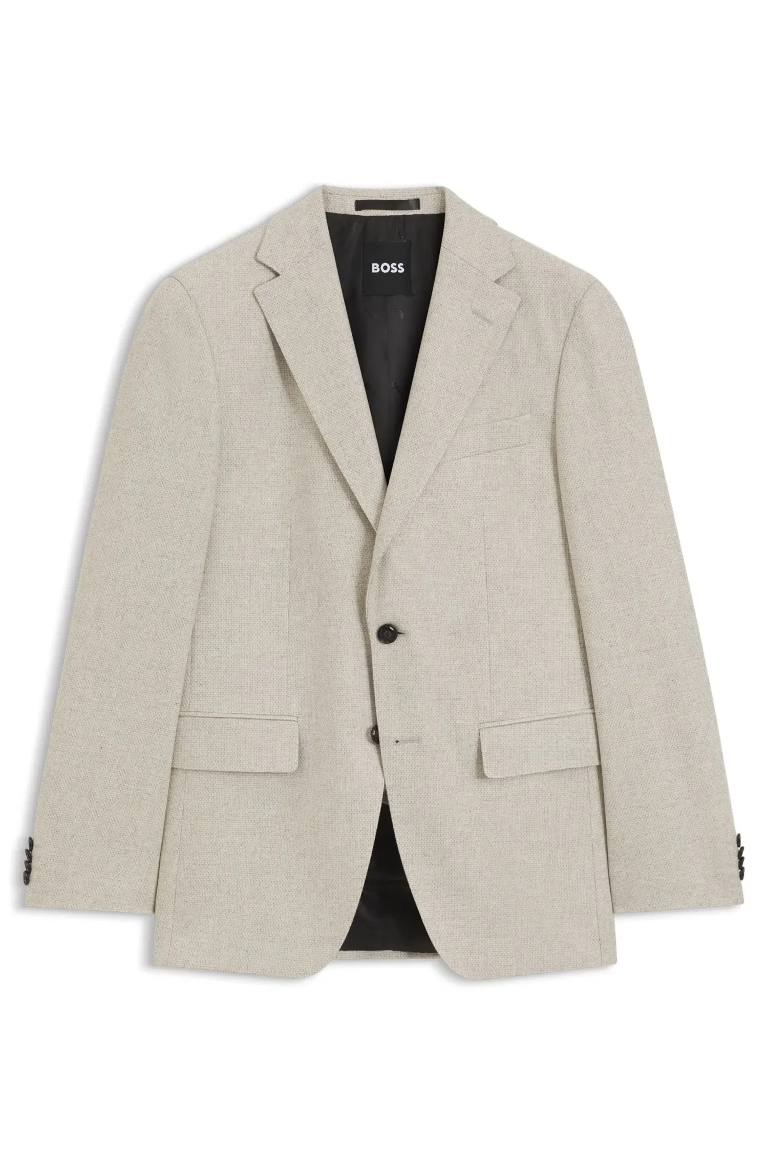 Blazer Slim Fit Em Mistura De Lã E Caxemira Com Padrão — imagem 1