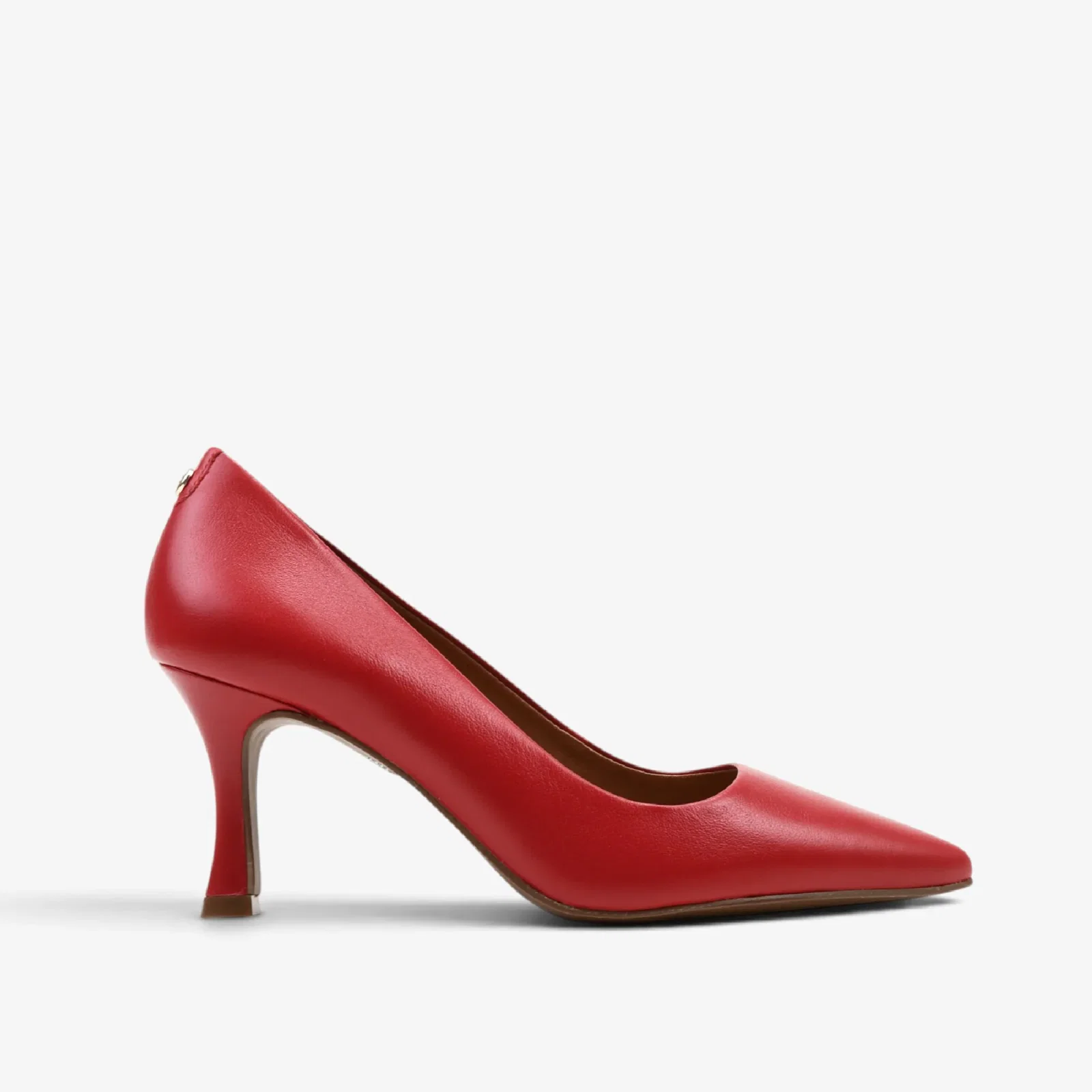 Scarpin Vermelho Couro
