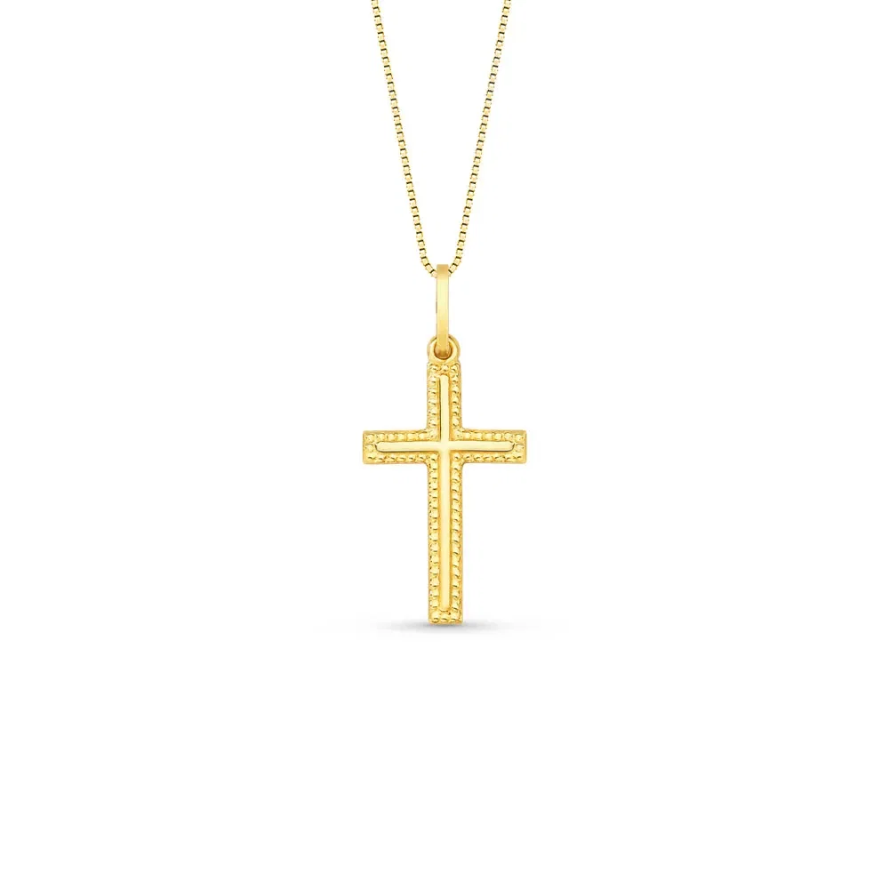 Pingente Cruz em Ouro Amarelo 18k, 27mm