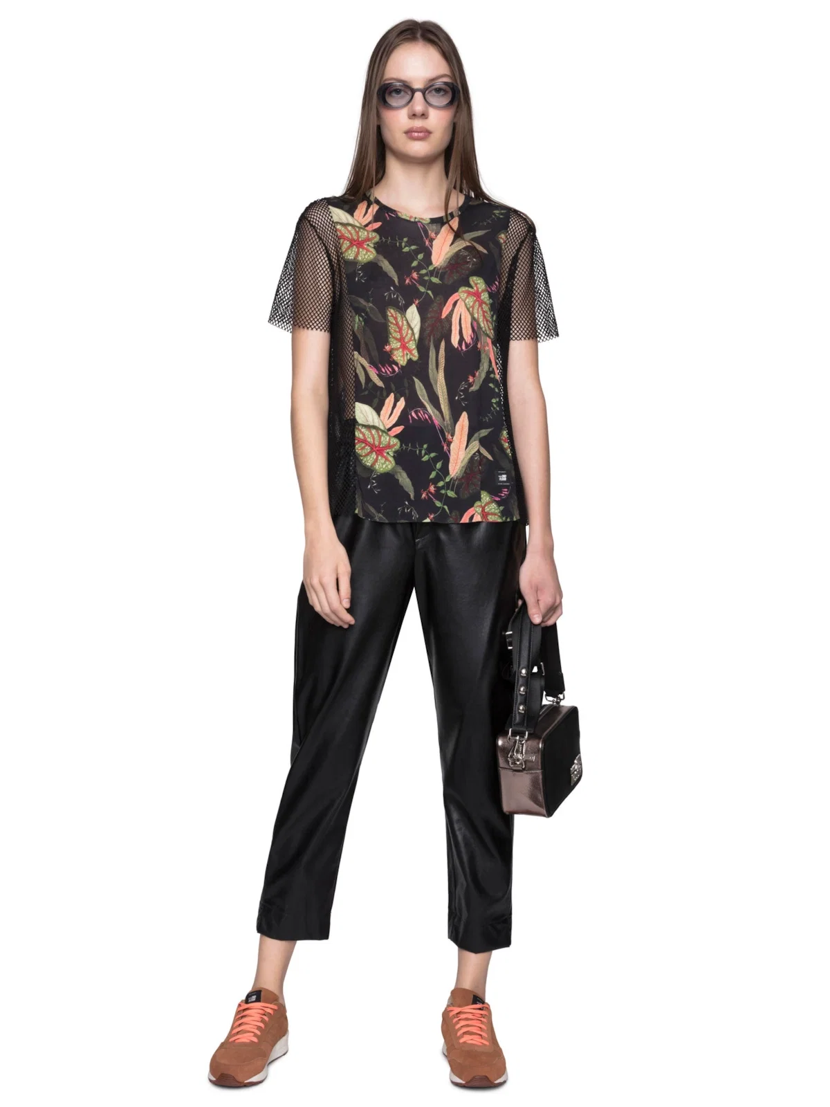 Blusa Jersey Tropical Night Mesh Preto — imagem 1