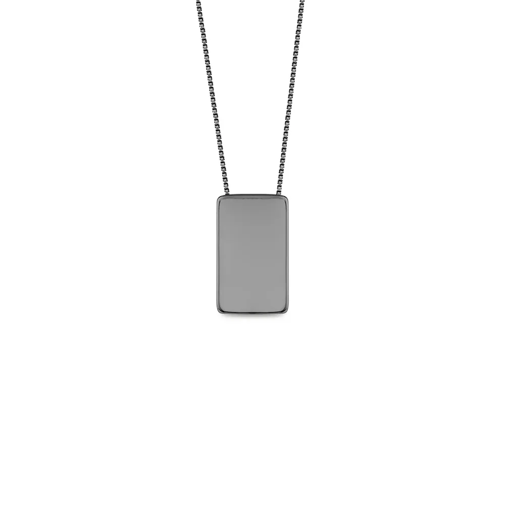Pingente Personalizável em Prata 925 com Ródio Negro, 13mm — imagem 1
