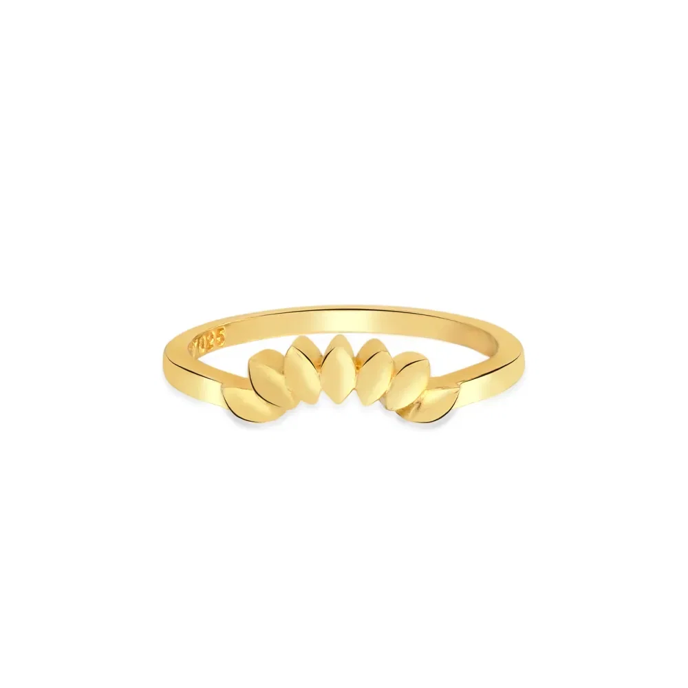 Anel Life Marquise em Prata 925 com Banho de Ouro Amarelo 18k