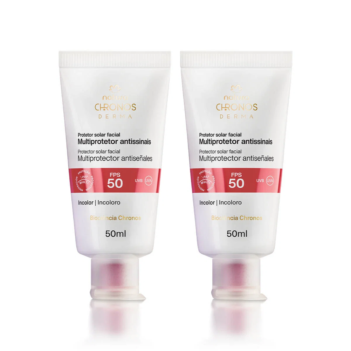 Kit Multiprotetor Facial Antissinais FPS 50 Chronos Derma