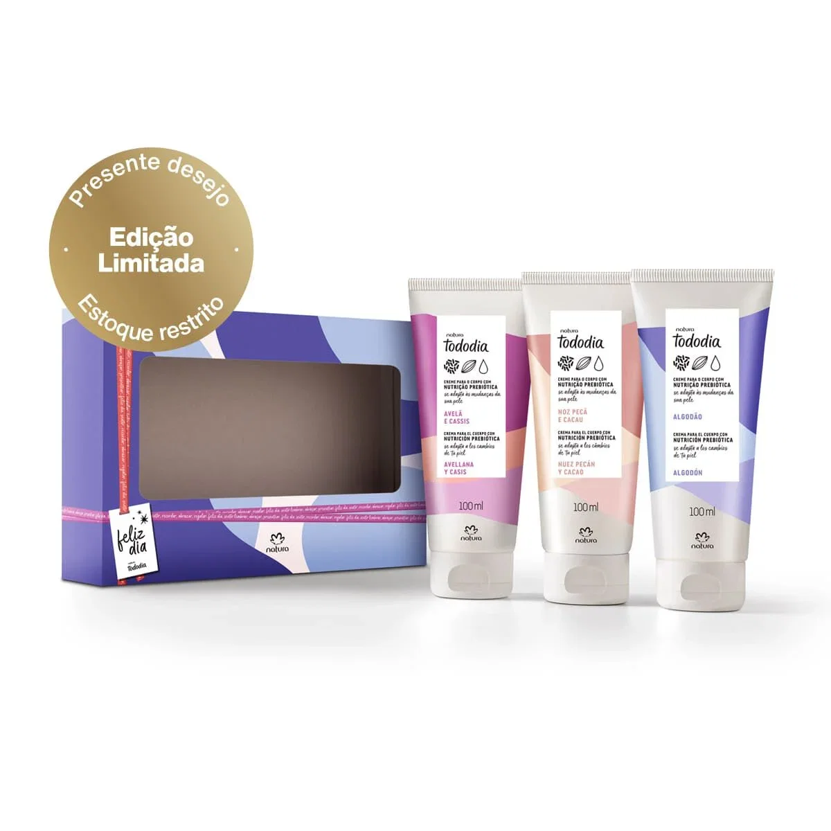 Presente Natura Tododia Trio Corporal Best Seller 3 unidades de 100 ml